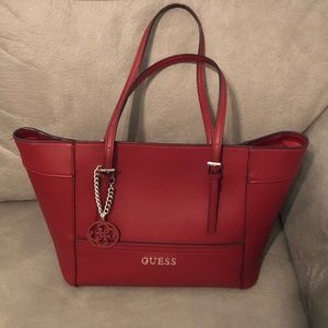 Guess Red Designer Handbag
